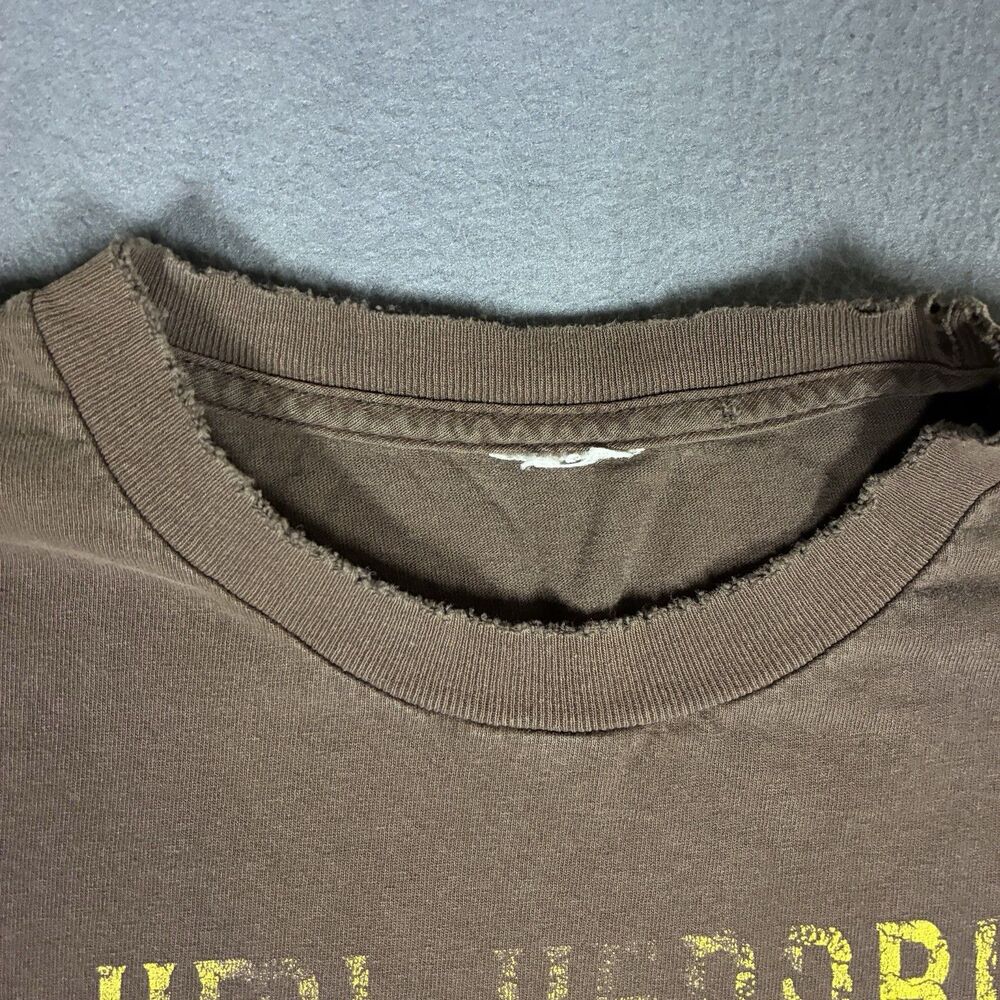 Vintage Jimi Hendrix Fractal Graphic T-Shirt FADED Brown Size Large Thrashed - Picture 3 of 12
